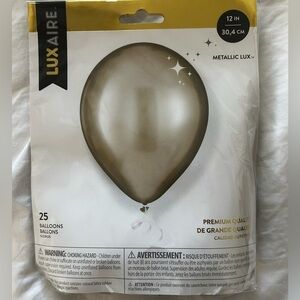 Metallic Lux Gold Balloons - 25 Pack